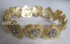 alloy gem stone bracelet