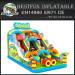 Inflatable slide with owls nest