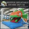 Huge inflatable ocean fish slide