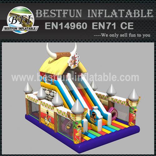 Indian theme inflatable slide