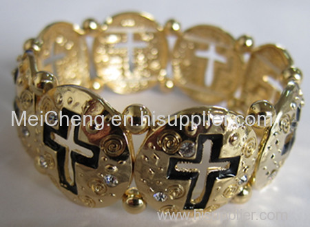 fashion alloy cross bracelet