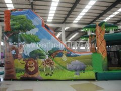 Animal inflatable safari slide