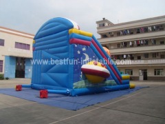 Cartoon PVC inflatable aliens slide