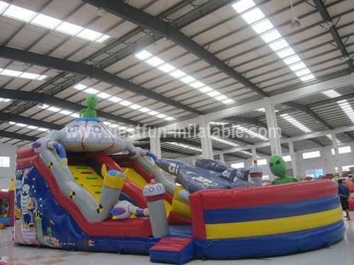 Cartoon PVC inflatable Mars aliens slide