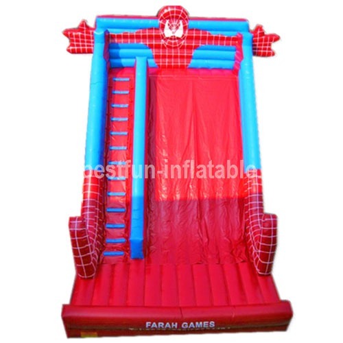 Giant PVC tarpaulin inflatable slide Spider Man