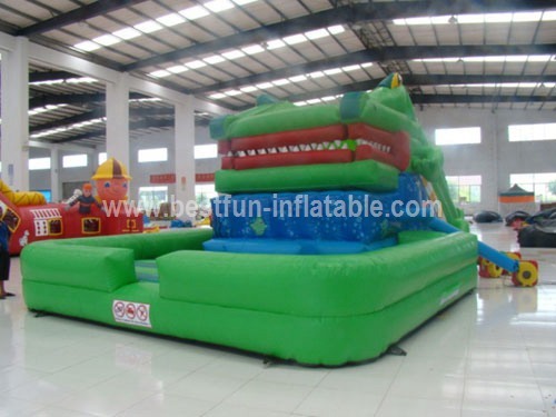 Inflatable Big Crocodile Slide For Kids