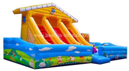 Inflatable rental business commercial park slide