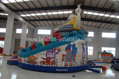 Intelligence robot inflatable slide