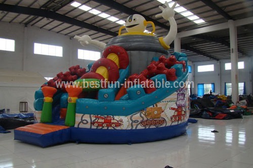 Intelligence robot inflatable slide