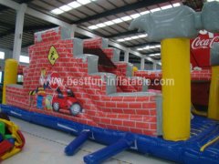 Newest Design Cartoon Builder Inflatable Slide