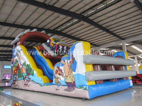 Roller coaster inflatable track slide