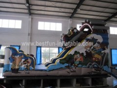 Roller coaster inflatable track slide