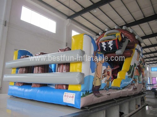 Roller coaster inflatable track slide
