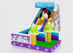 Penguin giant inflatable with slide