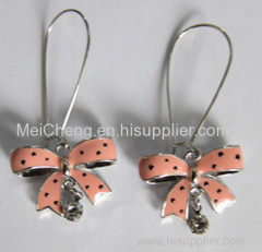 charming bowknot dangling earrings
