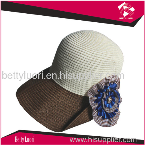 LADIES SUMMER HAT W FLOWER