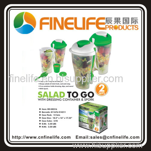 Salad to go pp salad cup with fork/plastic salad cup