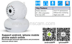 Wanscam Hot and Cheap Wifi Indoor P2P IP Camera with 2-way audio