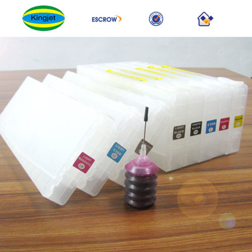 Empty Epson Pigment Ink Cartridges 700ml With Dye Ink Transparent