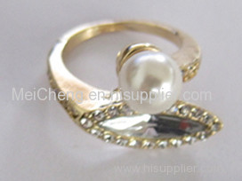 gem stone pearl ring