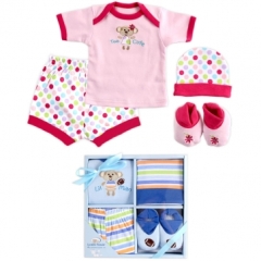 Luvable Friends 4-Piece Playtime Layette Boxed Gift Set