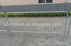 Galvanized crowd control barrier