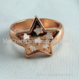 rose gold plating star ring