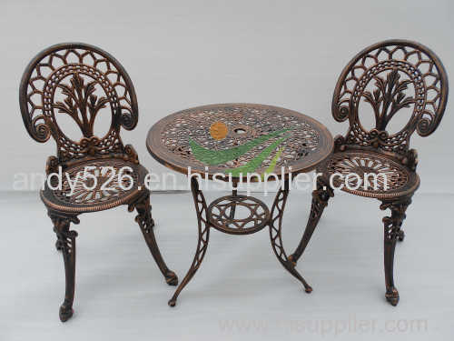 Cast aluminum furniture set