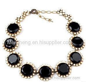 fashion black stone necklace