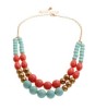 simple 2 layers beaded necklace