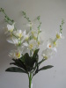 white satin five branch narcissus artificial decorative flower