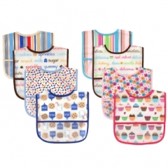 Luvable Friends 4-Pack Water Resistant Bibs With Pocket