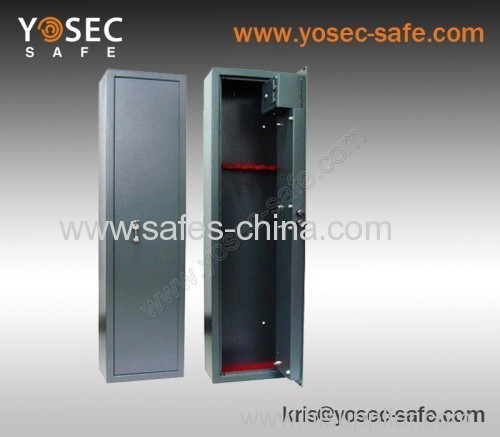 Gun safe with double bitted key lock