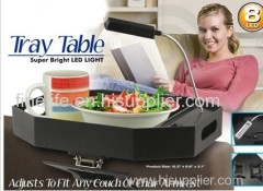 Adjustable Tray Table with 8 Super Bright LED Lights