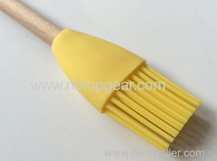 Wooden handle silicone basting BBQ brush