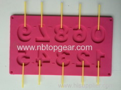 Silicone Chocolate pop number mold decorating kit