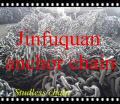 good quality steel studless anchor chain HDG or black tarred