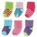 Luvable Friends 6-Pack Newborn Socks In Reusable Washbag
