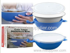Clear cool touch microwave bowl