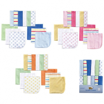 Luvable Friends USA 12 Pack Washcloths