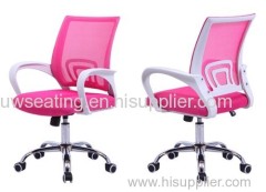 various colors orasnge mesh white plastic chrome base office guest task swivel revolving chair factory import price