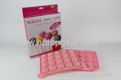 Silicone 3D lollipop mold with sticks