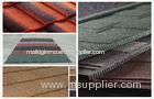 sepia Grid Metal tile Stone Chip Coated Steel Roof Tiles / roofing sheet