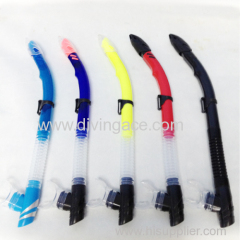 2014 hot sale easy breath silicone snorkel for scuba diving