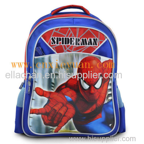 2014 superior quality spider-man school bag backpack for boys