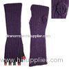 Custom Made Eco-friendly Acrylic Purple Knitted Arm Warmer For Women / Girls with Competitive Price