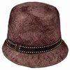 Fashionable Brown Children's Sinamay Hat with Black GG Band