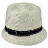 Fashionable White Sinamay Hat with Black GG Band hats fascinators hatinators