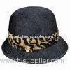 Fashionable Black Sinamay Bucket Hat with Pleated Band