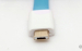 1.2 m Micro USB Magnetic Charging Data Flat Cable for Cell Phones Blue Free